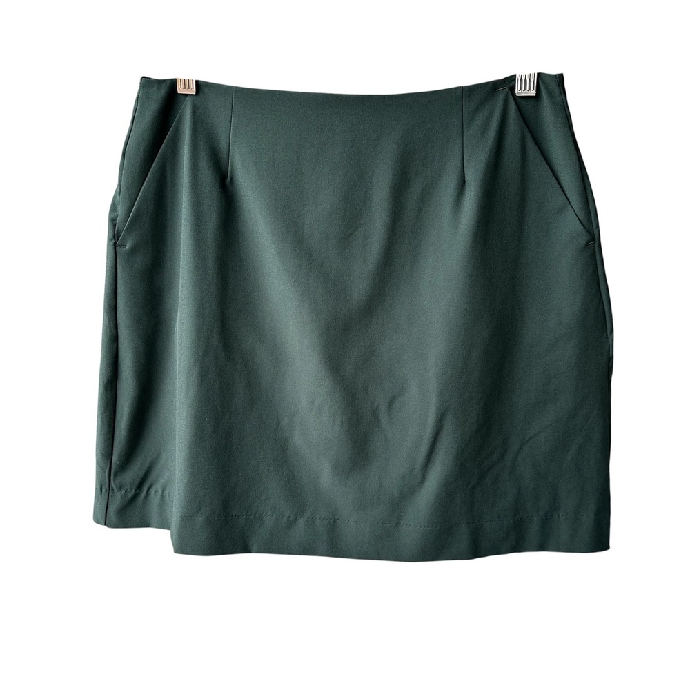 Tory Burch Sport Skirt Skort Forest Green Golf Tennis Zip Active Preppy Sz Small